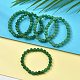 Natural Malaysia Jade(Dyed) Bead Stretch Bracelets&nbsp;BJEW-K212-B-013-1