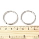 アイアン製キーリング  ダブルループ丸カン  ラックめっき  プラチナ  28.5x3.5mm  内径：23.5mm&nbsp;FIND-B046-07B-P-3