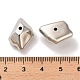 CCBプラスチックビーズ  四角形  プラチナ  10x19x14mm  穴：1.7mm&nbsp;CCB-U001-14P-3