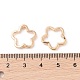 Ccbプラスチックビーズフレーム  花  ゴールドカラー  16x3mm  穴：1.4mm  内径：10x14mm&nbsp;CCB-N006-50G-3