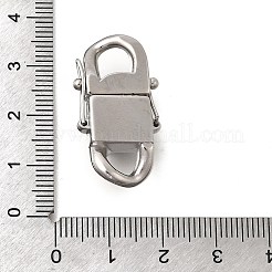 304ステンレススチールツイスタークラスプ  オーバル  ステンレス鋼色  30.5x16.5x9mm  穴：5.5x6mm&nbsp;STAS-D382-05D-P