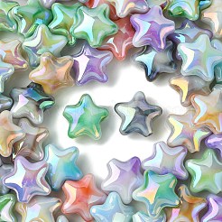 70Pcs UV Plating Rainbow Iridescent Acrylic Beads&nbsp;PACR-CJ0001-30
