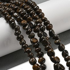 天然石ブロンザイトビーズ連売り  ナゲット  タンブルストーン  5~9x6~7x7~8mm  穴：1.2mm  約68個/連  15.35''（39センチメートル）&nbsp;G-D081-A11-02
