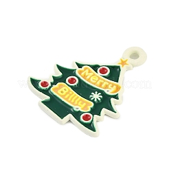 Christmas Theme Spray Painted Alloy Enamel Pendants&nbsp;ENAM-Z020-01K