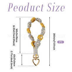 Cotton Braided Flower Pendant Decorations&nbsp;AJEW-TAC0030-032G-12