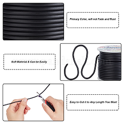 丸アルミ線  マット効果  ブラック  9ゲージ  3mm&nbsp;AW-BC0001-3mm-14B