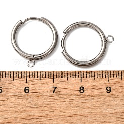 201 Stainless Steel Hoop Earring Findings&nbsp;STAS-D379-05B-P