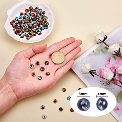 Glass Cabochons&nbsp;PH-GGLA-WH0001-01B