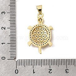 Brass Micro Pave Cubic Zirconia Pendants&nbsp;KK-H267-080G-01