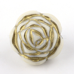 Rose Plating Acrylic Beads&nbsp;PACR-Q102-17A