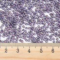 MIYUKIラウンドロカイユビーズ  日本製シードビーズ  11/0  （rr1024)シルバーライニングアメジストab  11/0  2x1.3mm  穴：0.8mm  約1111個/10g&nbsp;X-SEED-G007-RR1024