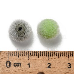 不透明のフロッキーアクリルビーズ  ラウンド  ミックスカラー  10mm  穴：1.8mm&nbsp;OACR-I026-01B