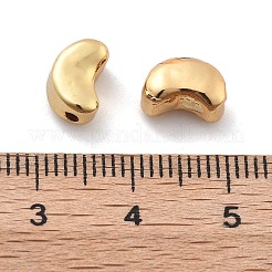 真鍮ビーズ  長持ちメッキ  ムーン  18KGP本金メッキ  8.5x5x4mm  穴：1.2mm&nbsp;LS-KK-K241-05G
