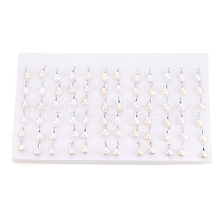 Brass Natural Pearl Dangle Earrings&nbsp;PEAR-N020-08C