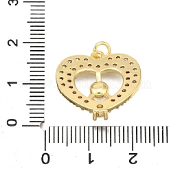 Brass Micro Pave Cubic Zirconia Pendants&nbsp;KK-K401-13G