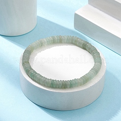 Natural Green Aventurine Disc Beaded Stretch Bracelets&nbsp;BJEW-JB09515-03