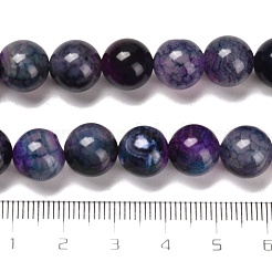 天然石瑪瑙ビーズ連売り  ラウンド  染め＆加熱  ミックスカラー  10~10.5mm  穴：1.4mm  約38個/連  15.08~15.20''（38.3~38.6センチメートル）&nbsp;G-B079-A04-03