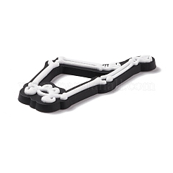 ハロウィーンのテーマ pvc カボション  スケルトン  ホワイト  51x26x3.5mm&nbsp;FIND-E017-06
