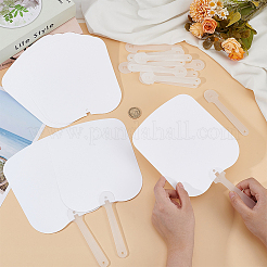 ファンプラスチック熱伝達ブランク  ホワイト  175x160x0.5mm&nbsp;DIY-WH0580-53