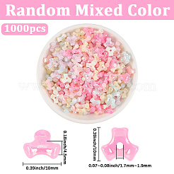 1000 個のプラスチックビーズ  模造ゼリー  三角形  ABカラーメッキ  ミックスカラー  10x10x4.5mm  穴：1.7mm&nbsp;KY-PA0001-23