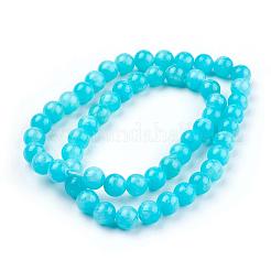 Natural Yellow Jade Beads Strands&nbsp;G-G598-8mm-YXS