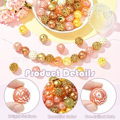 50個 12スタイル 樹脂ラインストーン＆アクリルビーズファインディングキット  ラウンド  ミックスカラー  19.5~20.5mm&nbsp;DIY-CJ0003-31