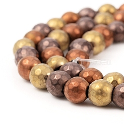 PVD Vacuum Plating Non-magnetic Synthetic Hematite Beads Strands&nbsp;G-F682-01A