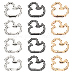 12Pcs 3 Colors Alloy Spring Gate Rings&nbsp;FIND-TA0010-06