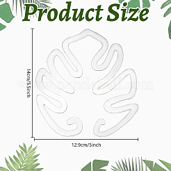 葉の形をしたアクリル植物成長固定具  再利用可能な植物保持サポート  つる植物用  透明  140x129x1.5mm&nbsp;DIY-WH0430-933B