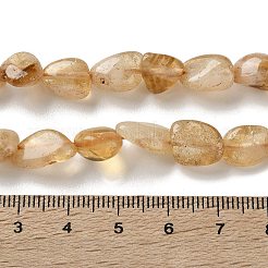 天然シトリン（加熱）ビーズ連売り  塊  10~14x8~11x5~7mm  穴：1mm  約38~41個/連  15.47~15.75''（39.3~40センチメートル）&nbsp;G-F827-A01-02