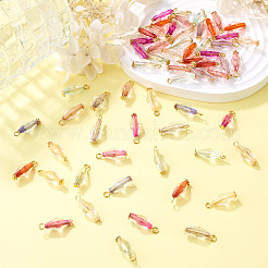 100PCSアクリルパーツ  鉄パーツ  双円錐形  ゴールドカラー  ミックスカラー  20.1mm  穴：2.1mm&nbsp;PALLOY-TAC0296