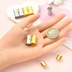 真鍮マグネット留め具8色2個  コラム  革ブレスレット作りに  プラチナ·ゴールデン  20x11mm  4個/カラー&nbsp;FIND-YW0007-40