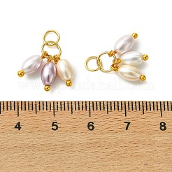 Electroplated Shell Pearl Pendants&nbsp;PALLOY-JF05644