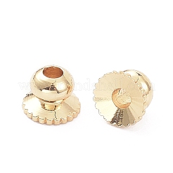 無弁真鍮製ビーズキャップ  長持ちメッキ  14KGP本金メッキ  4x3mm  穴：1.4mm&nbsp;LS-KK-K086-20LG
