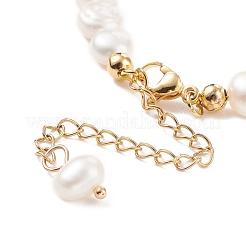 Gemstone Chips & Pearl Beaded Bracelet&nbsp;BJEW-JB08236