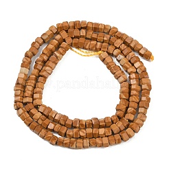 Natural Yellow Wood Lace Stone Wooden Jasper Beads Strands&nbsp;G-G345-C13-2x4mm