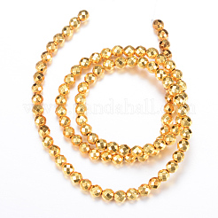 Electroplate Non-magnetic Synthetic Hematite Bead Strands&nbsp;G-Q465-25G