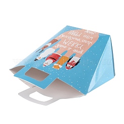 Christmas Theme Rectangle Foldable Creative Kraft Paper Gift Bag&nbsp;CON-B002-02D