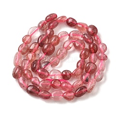 Natural Strawberry Quartz Nuggets Beads Strands&nbsp;G-J335-17