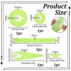 5Pcs 5 Styles Transparent Acrylic Templates&nbsp;DIY-OC0014-54