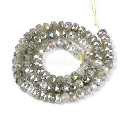 Anti-Tarnish Electroplate Glass Imitation Jade Beads Strands&nbsp;EGLA-T029-6mm-13B