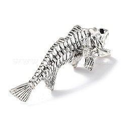 チベット風合金ビッグサイズペンダントトップ  魚の骨  アンティークシルバー  26x76x11.5mm  穴：11x6mm&nbsp;PALLOY-D027-08AS