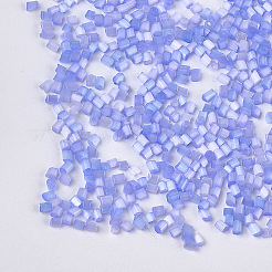 ガラス竹ビーズ  丸い穴  模造キャットアイ  コーンフラワーブルー  2~2.5x1.5~2mm  穴：0.8mm  約30000個/袋&nbsp;SEED-S023-15C-05