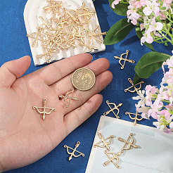 チベット風アロイペンダント100個  矢印  ライトゴールド  25x25mm&nbsp;FIND-CA0010-59KCG