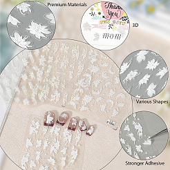 4Pcs 4 Styles Flower Pattern Self Adhesive PET Nail Art Stickers Decals&nbsp;MRMJ-SP0001-22