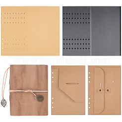 Rectangle Imitation Leather with Alloy Scrapbook DIY Binder Photo Album&nbsp;AJEW-WH20006-475C