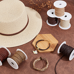6 Rolls 6 Colors Imitation Leather Braided Cord&nbsp;WL-PH0004-24