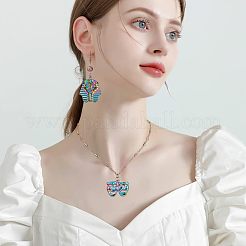 16個8スタイルメッキ合金ペンダント  カドミウムフリー＆鉛フリー  宗教  スネーク＆ドラマ仮面＆ファラオ  虹色  22.5~39x14~31x2~8mm  穴：1.8~2.5mm  2個/スタイル&nbsp;FIND-CA0005-90