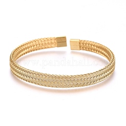 ユニセックス 304 ステンレススチール バングル  カフバングル  ミックスカラー  7.4mm  内径：2-1/8インチ（5.5cm）&nbsp;BJEW-L643-13