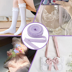 Polyester Ruffled Elastic Cord&nbsp;EW-WH0015-02F